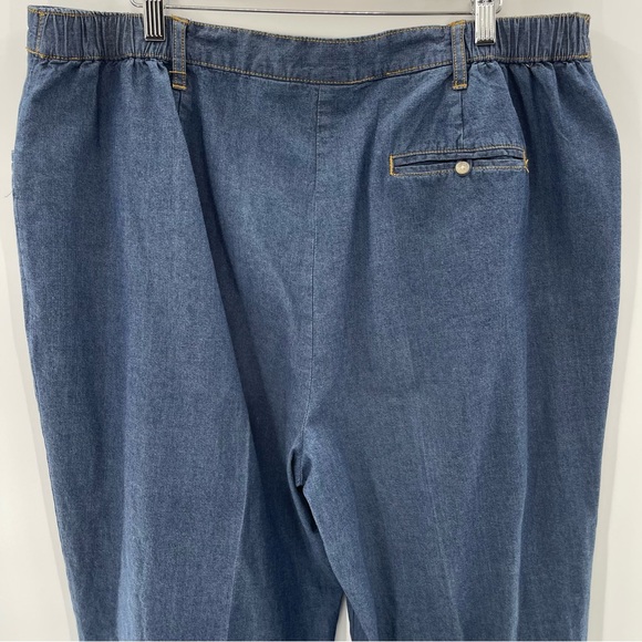 Vintage Jaclyn Smith 100% Cotton Straight Leg Relaxed Fit Cottagecore Pants 20W - Picture 5 of 8